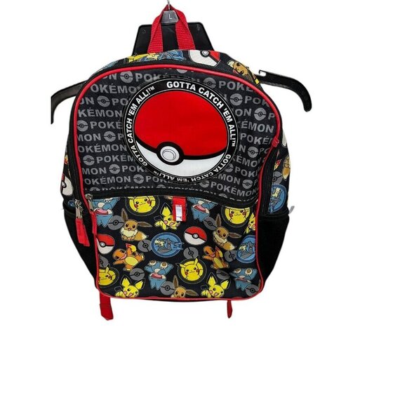 Bioworld Pokemon Kids' 16" Backpack Featuring Pikachu Eevee Charmander Unisex - Picture 2 of 8